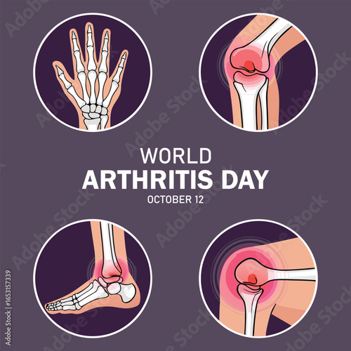 Vector Illustration on the theme World Arthritis Day.