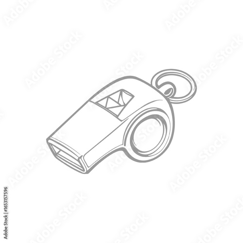Whistle A Detailed Line Art Illustration