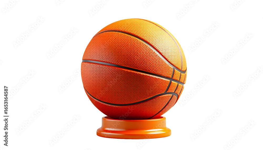 Fototapeta premium 3D Basketball Trophy on a Stand
