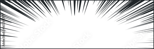 Black-and-white frame speed rays lines
