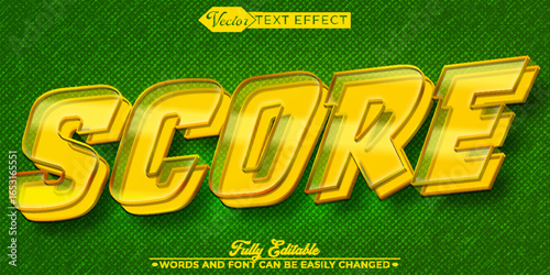  Football Golf Score Vector Fully Editable Smart Object Text Effect