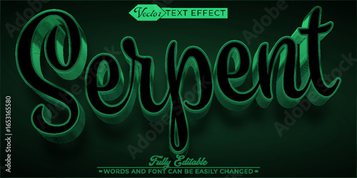 Serpent Cobra Snake Vector Fully Editable Smart Object Text Effect