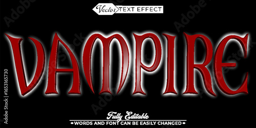  Vampire Blood Night Vector Fully Editable Smart Object Text Effect