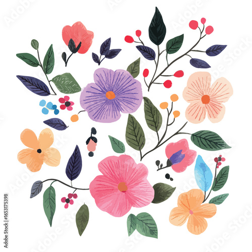 Vibrant Floral Arrangement with Pastel Hues