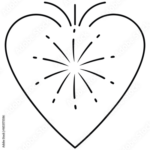 heart shaped fireworks display