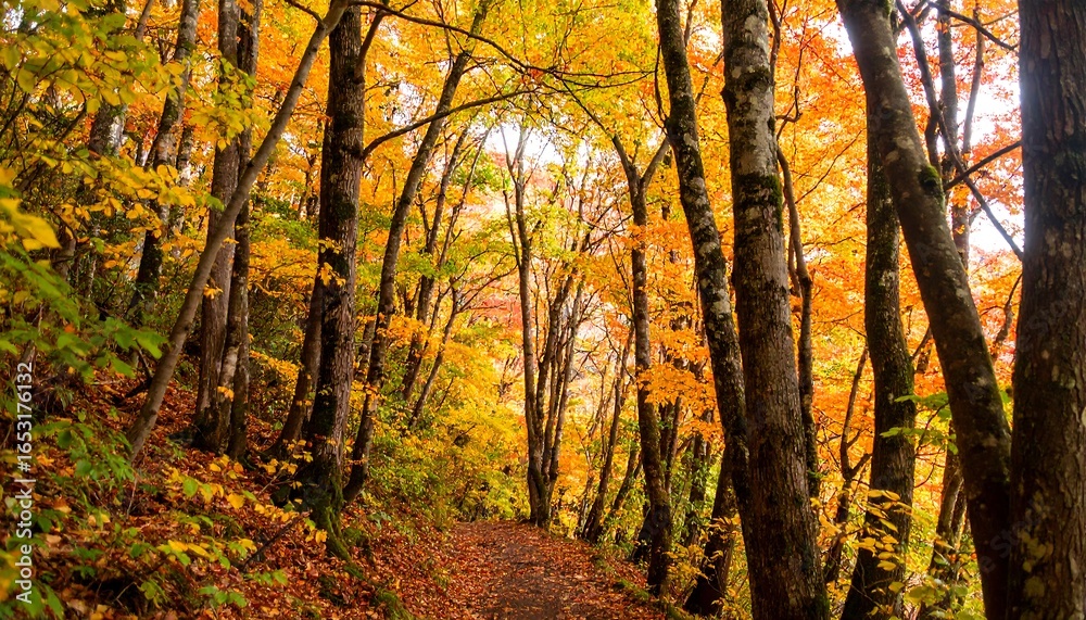Fototapeta premium Autumn forest path