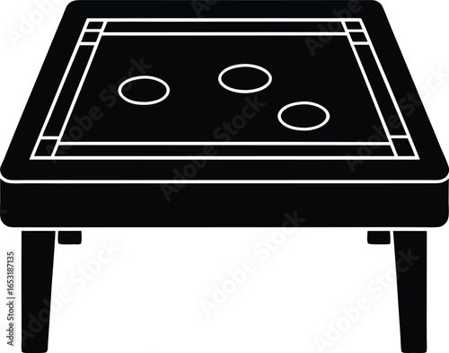 carrom silhouette vector art illustration