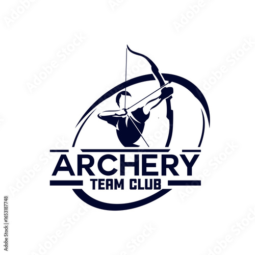 Archer Archery Sports Club Team Logo Template 