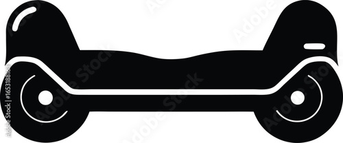 hoverboard silhouette vector art illustration