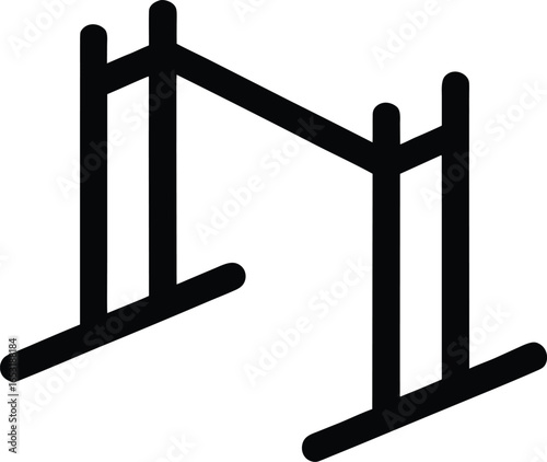 hurdles silhouette vector art illustration