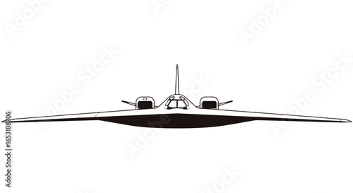 a bomber aircraft with swept wings flying at high altitude capturing the essence of aerodynamic design and advanced aviation ideal for aerospace engineering studies