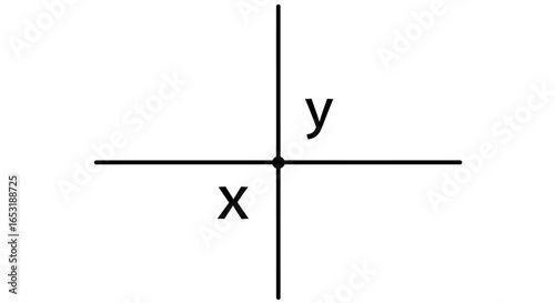 Algebra background with x and y axis intersecting at origin, symbolizing coordinate systems, perfect for math education, textbooks, and clear visual learning resources