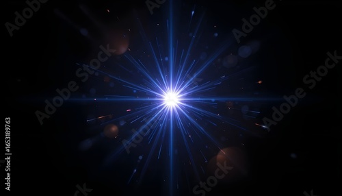 PNG Flash light on black background. Glow Star light sparkle. Vector glow sparkle effect. Abstract lens flare. Flashing lights. Transparent PNG. Stock royalty free.