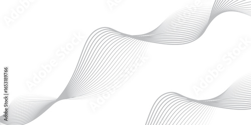 PrintAbstract vector background with black wavy lines modern