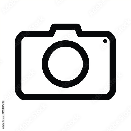 Camera Icon: Simple vector graphic of camera, it can be used for photography, digital art, and many other purposes.