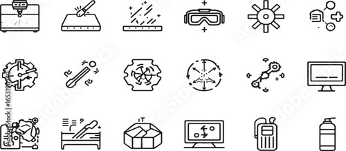 Motivation line icon collection. Thin linear vector illustrations featuring personal growth, goal setting, success, achievement, rocket launch, teamwork, passion, and thumbs up symbols.