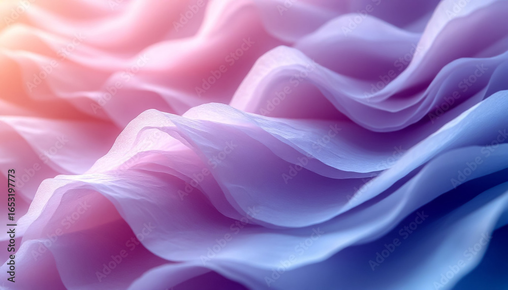 Obraz premium Delicate Sheer Pastel Sheets Stacked Softly