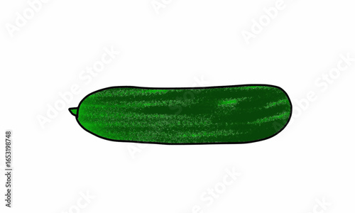 cucumber isolated on white background