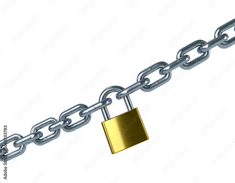 Locked Metal Chain Holding Credit Cards and Digital Password Symbols Locked Metal Chain Holding Credit Cards and Digital Password Symbols