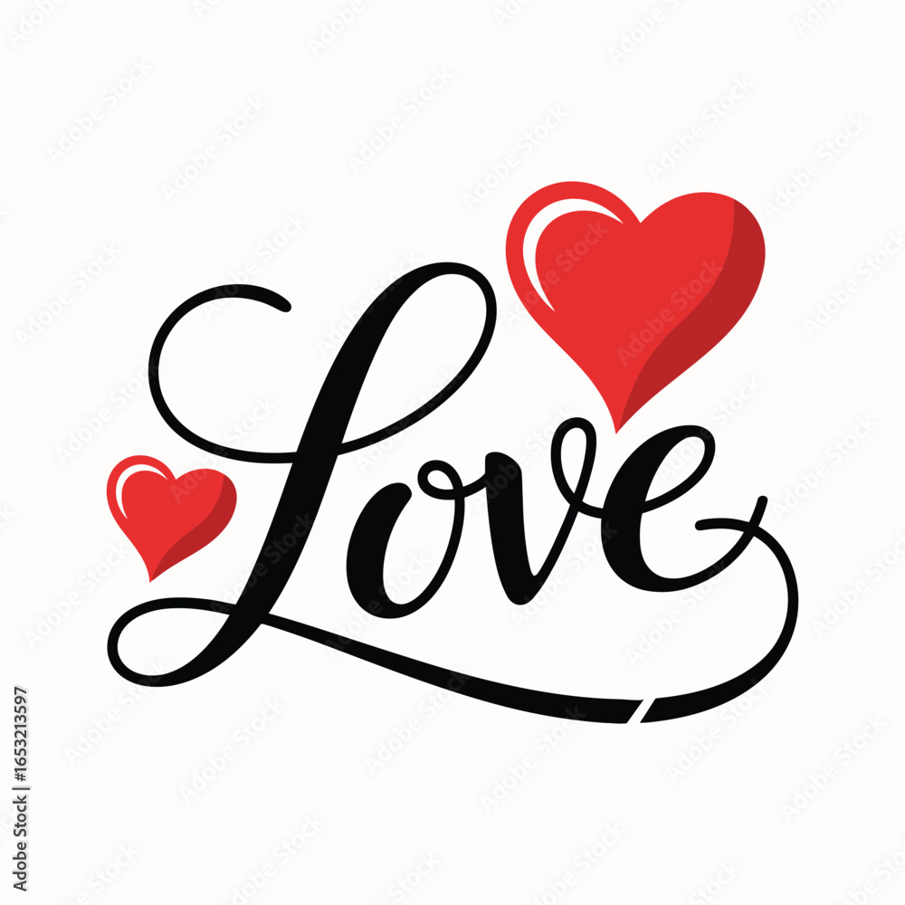 Heart typography logo vector art illustration Heart typography logo vector art illustration