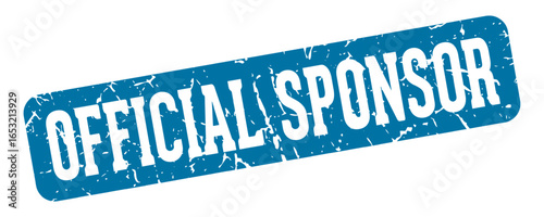 official sponsor rectangular sign. official sponsor stamp