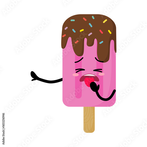 Cute Hand Drawn Popsicle yuck disgusted