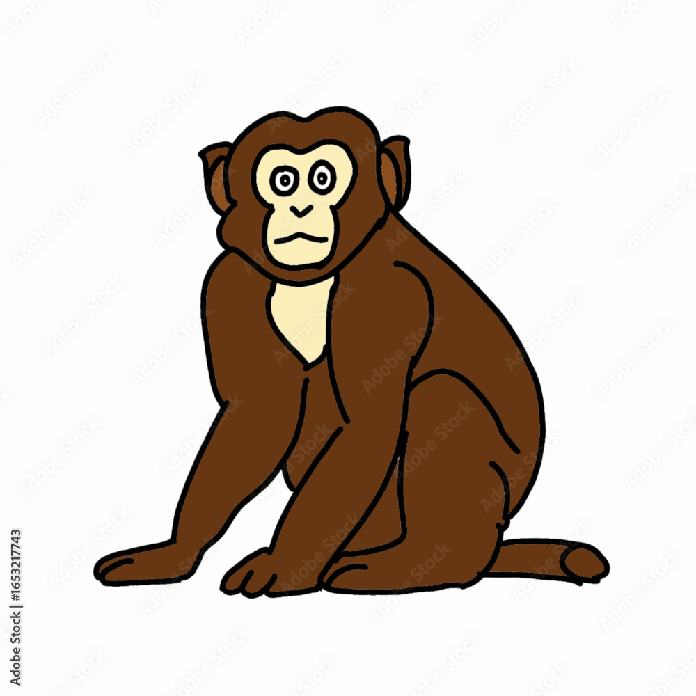 Obraz premium Sitting Monkey