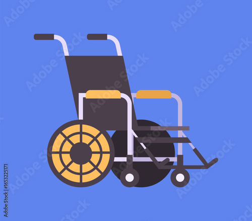Wheelchair flat style simple design concept. Vector cartoon graphic illustration