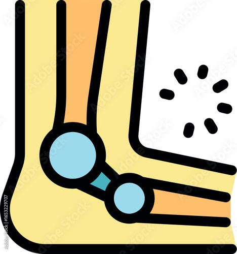 Medical illustration highlighting pain in leg and ankle bones, emphasizing importance of bone health and potential joint issues