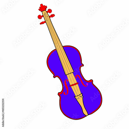 violin isolated on white