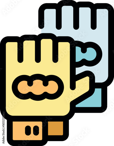 Two protective gloves offering hand protection and hygiene in professional environments