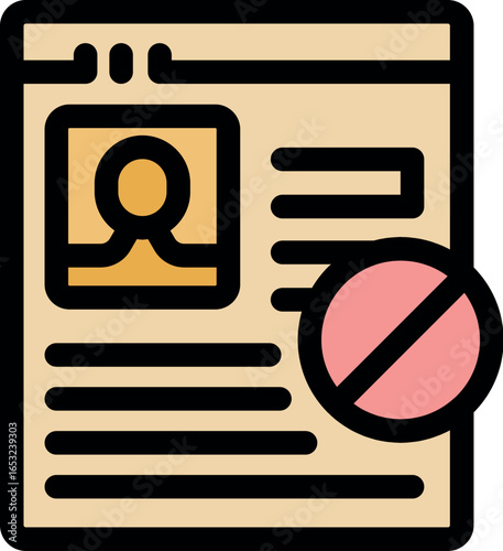User profile page is getting rejected, symbolizing denied access to personal account information
