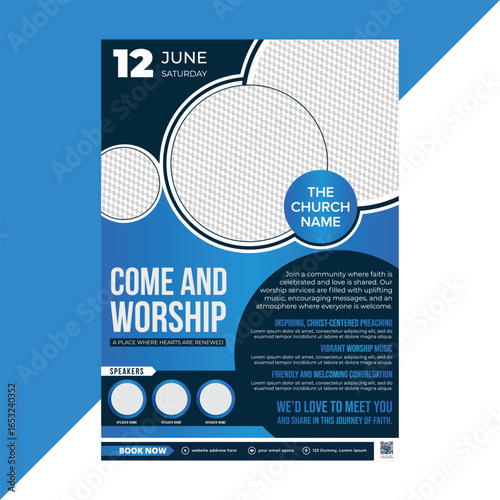 Photos Ministry Support Flyer Template for Church Fundraising