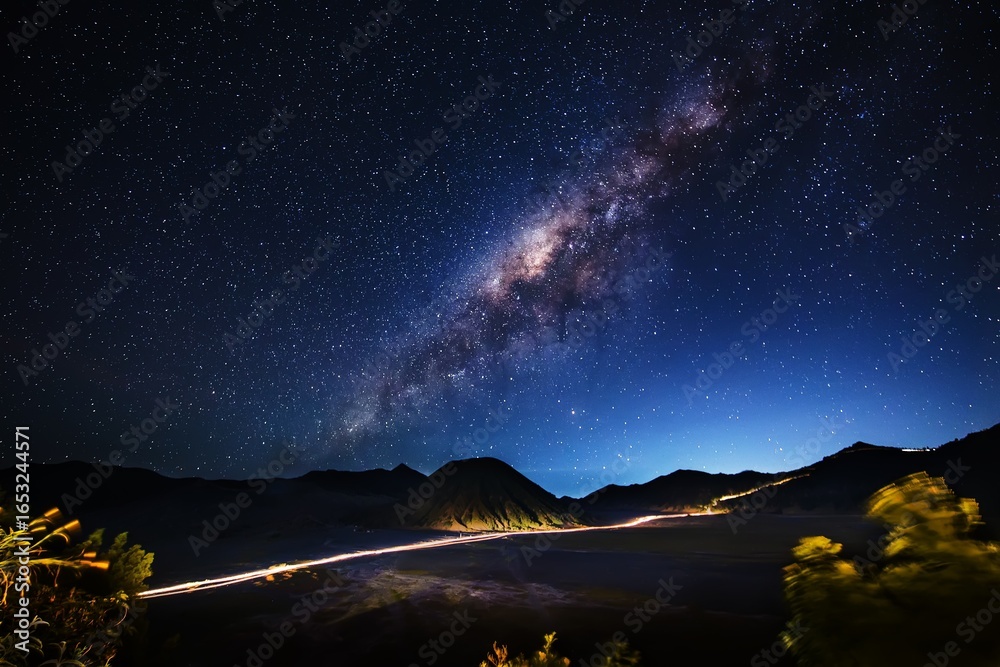 Milky way across Mt.Bromo,East Java,Indonesia