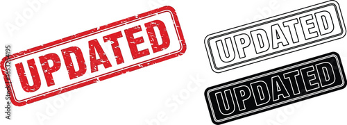 Updated stamp vector graphic design for website and marketing