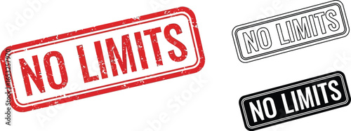 No limits rubber stamp vector design for business and motivation