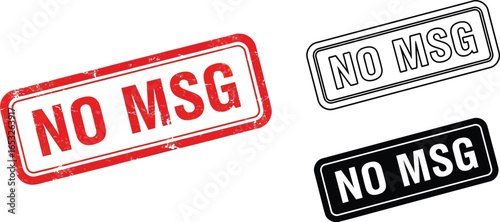No msg stamp vector illustration food additive free design
