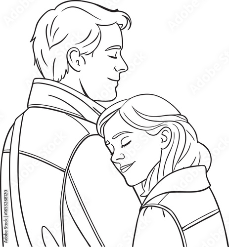 couple lovers vector