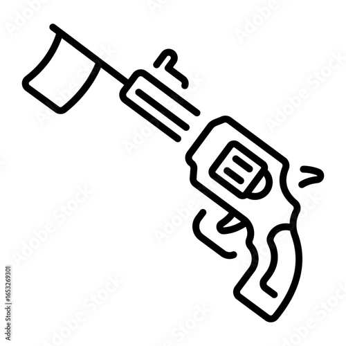 An outline style icon of nonviolence symbol 