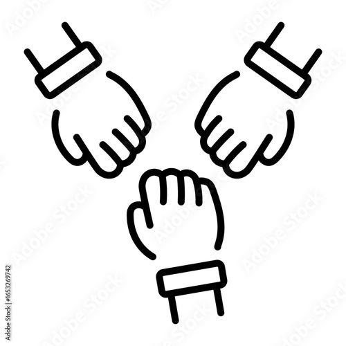 An outline icon depicting empowerment strength 