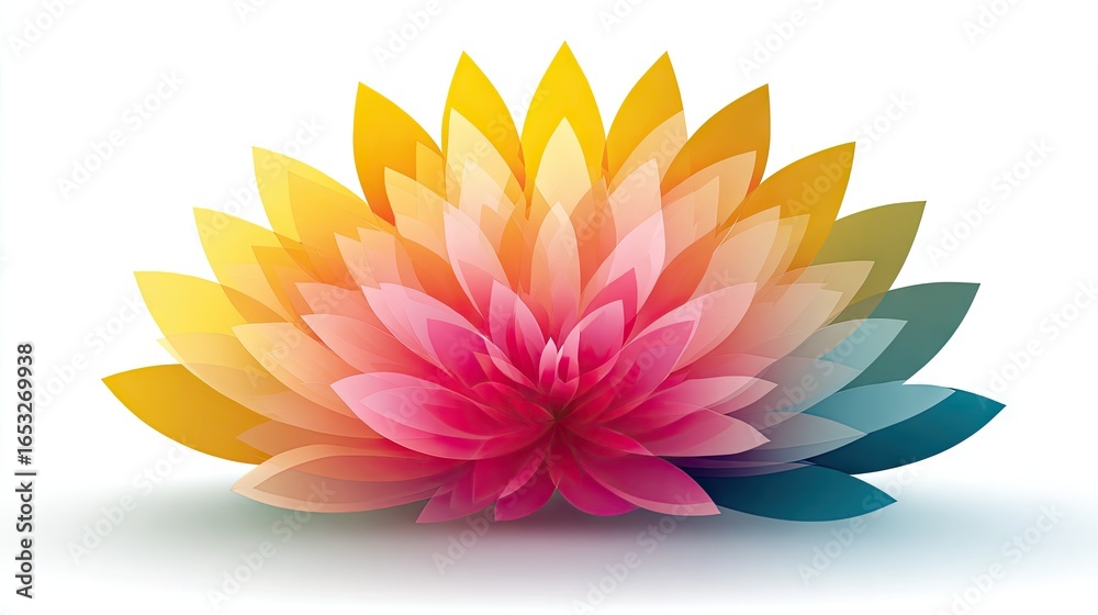 Fototapeta premium Vibrant colorful flower design