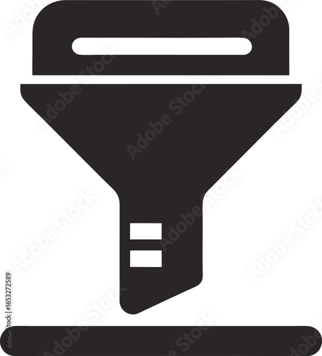 Funnel icon isolated on white background