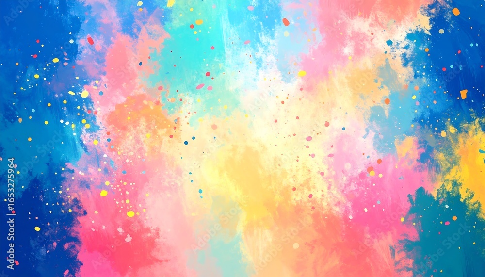 Obraz premium Abstract colorful splatter painting