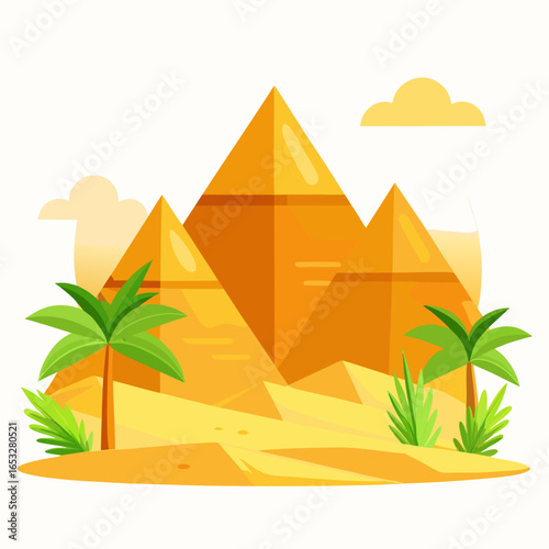 egyptian pyramids vector illustration