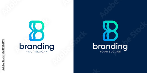 Modern Letter B Logo Design Inspiration. Vector usable for Business, Branding, Corporation, etc.