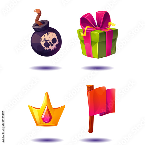 Game Treasures Icons of Reward, Danger, Achievement, and Challenge in Gaming