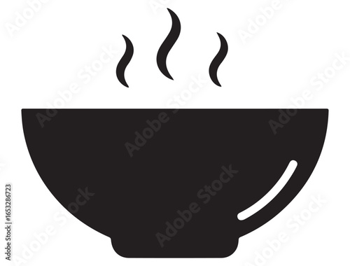 SOUP BOWL ICON SILHOUETTE