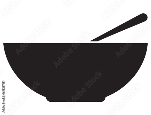 SOUP BOWL ICON SILHOUETTE
