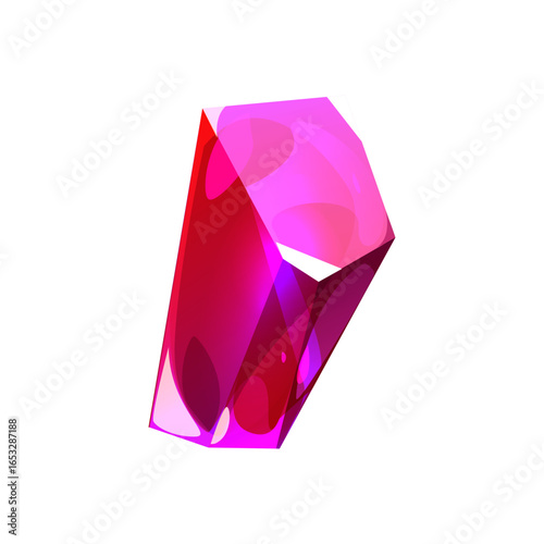 Radiant Rose Quartz Abstract Gemstone Sparkle with a Dreamy Pink Hue Illustration