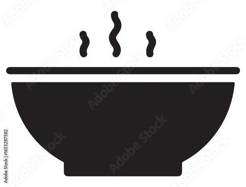 SOUP BOWL ICON SILHOUETTE